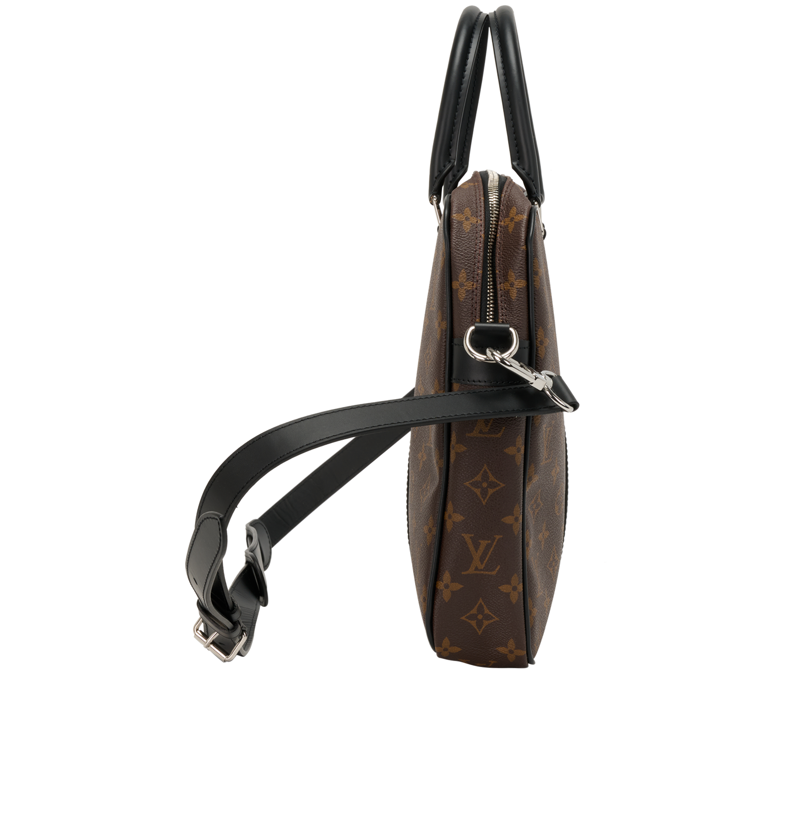 Porte Documents Voyage PM Briefcase, &pound;1,200, Handbags, Brown, Canvas, Side view